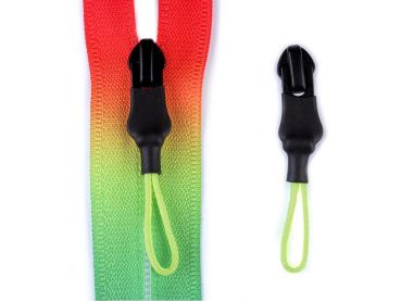 Preview: Regenbogen Reißverschluss Breite 5 mm Meterware mit verdeckter Spirale